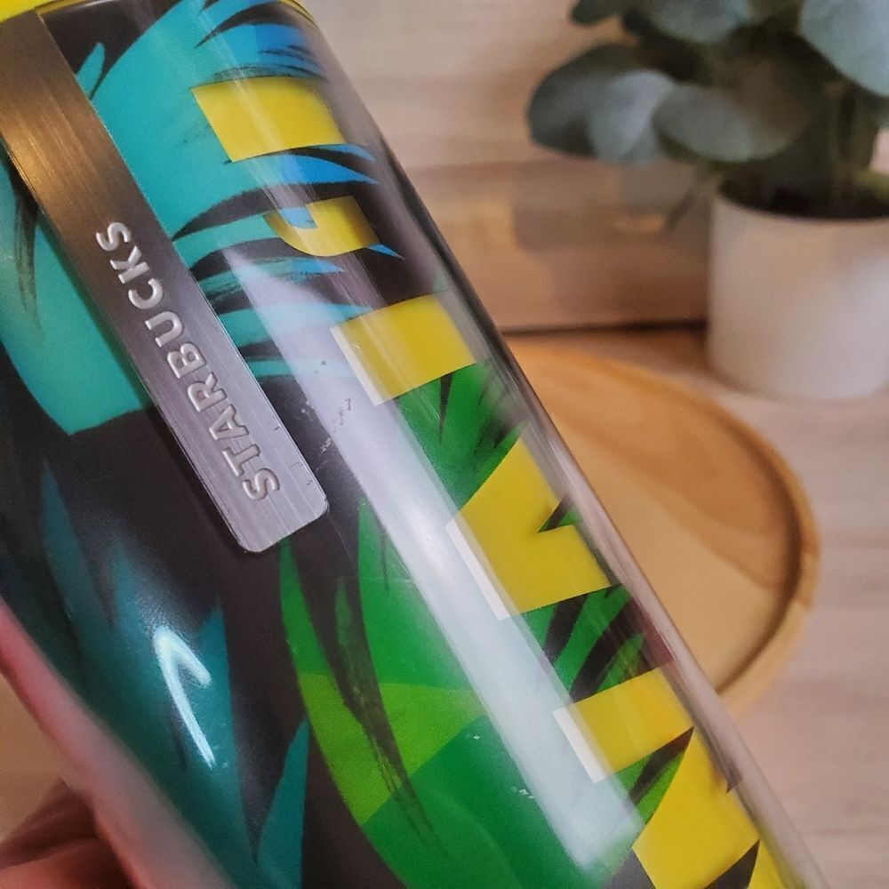 Starbucks Hawaii 2013 16 oz Coffee Travel Tumbler Palm Leaves - Picture 8 of 8
